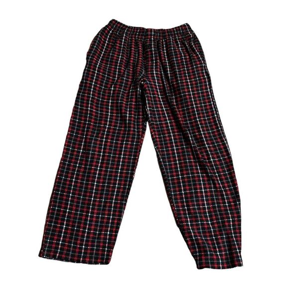 Fruit of the Loom men’s size small red plaid pajama bottoms with pockets. - Picture 1 of 4